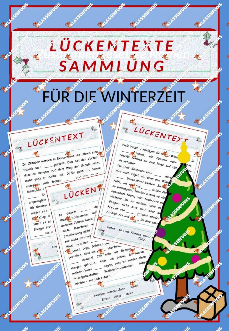 Winter: Lückentexte